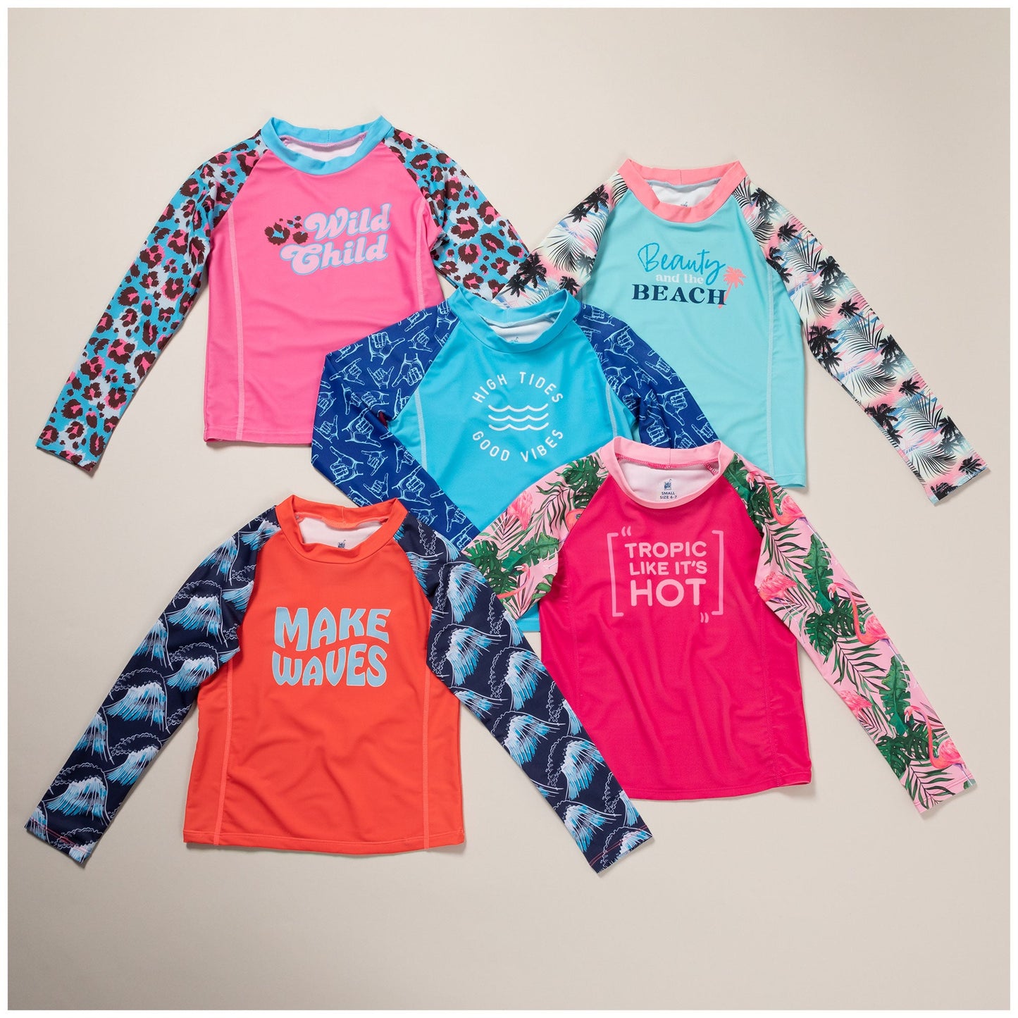 Kids Long Sleeve Rashguard Swim Shirt