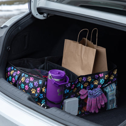 Paw Print Car Trunk Foldable Organizer