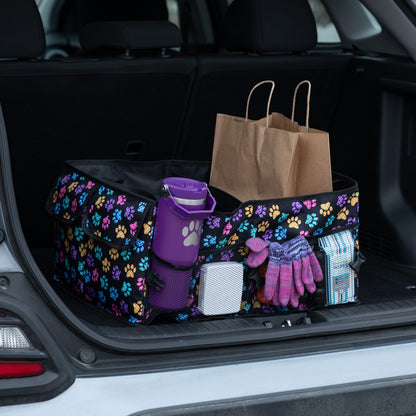 Paw Print Car Trunk Foldable Organizer