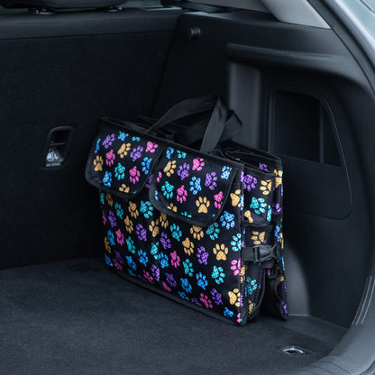 Paw Print Car Trunk Foldable Organizer