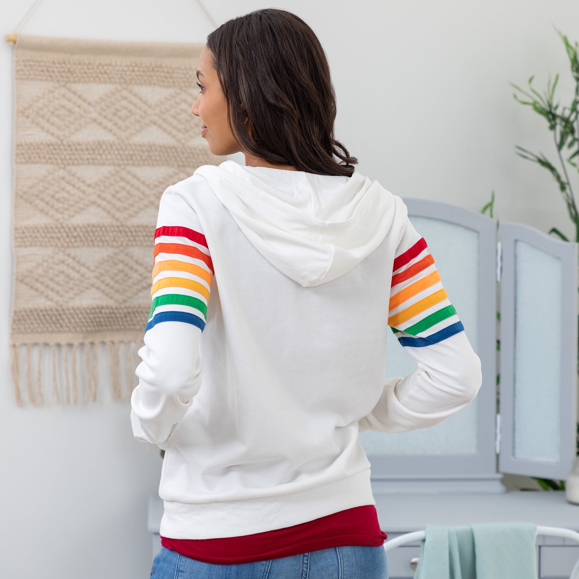 Retro Stripe Zip Up Hoodie | GreaterGood