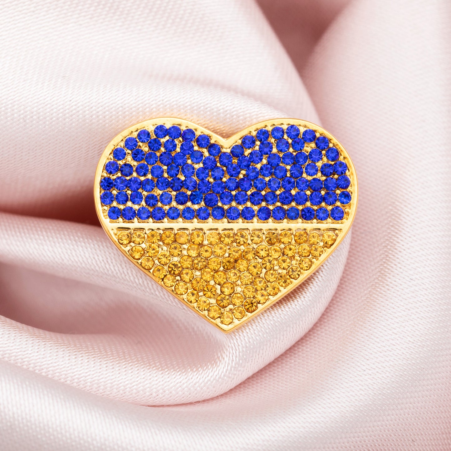 We Stand United With Ukraine Gold Plated Pin