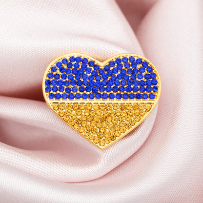 We Stand United With Ukraine Gold Plated Pin