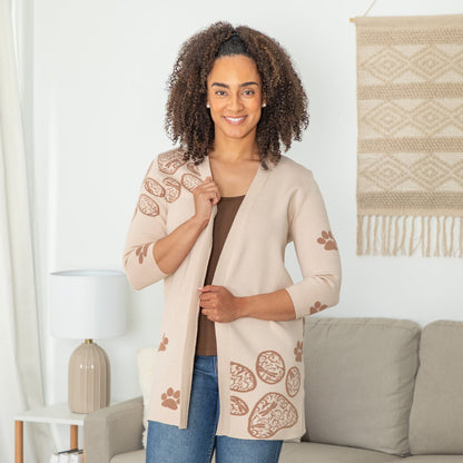 Pop of Paw Long Cardigan