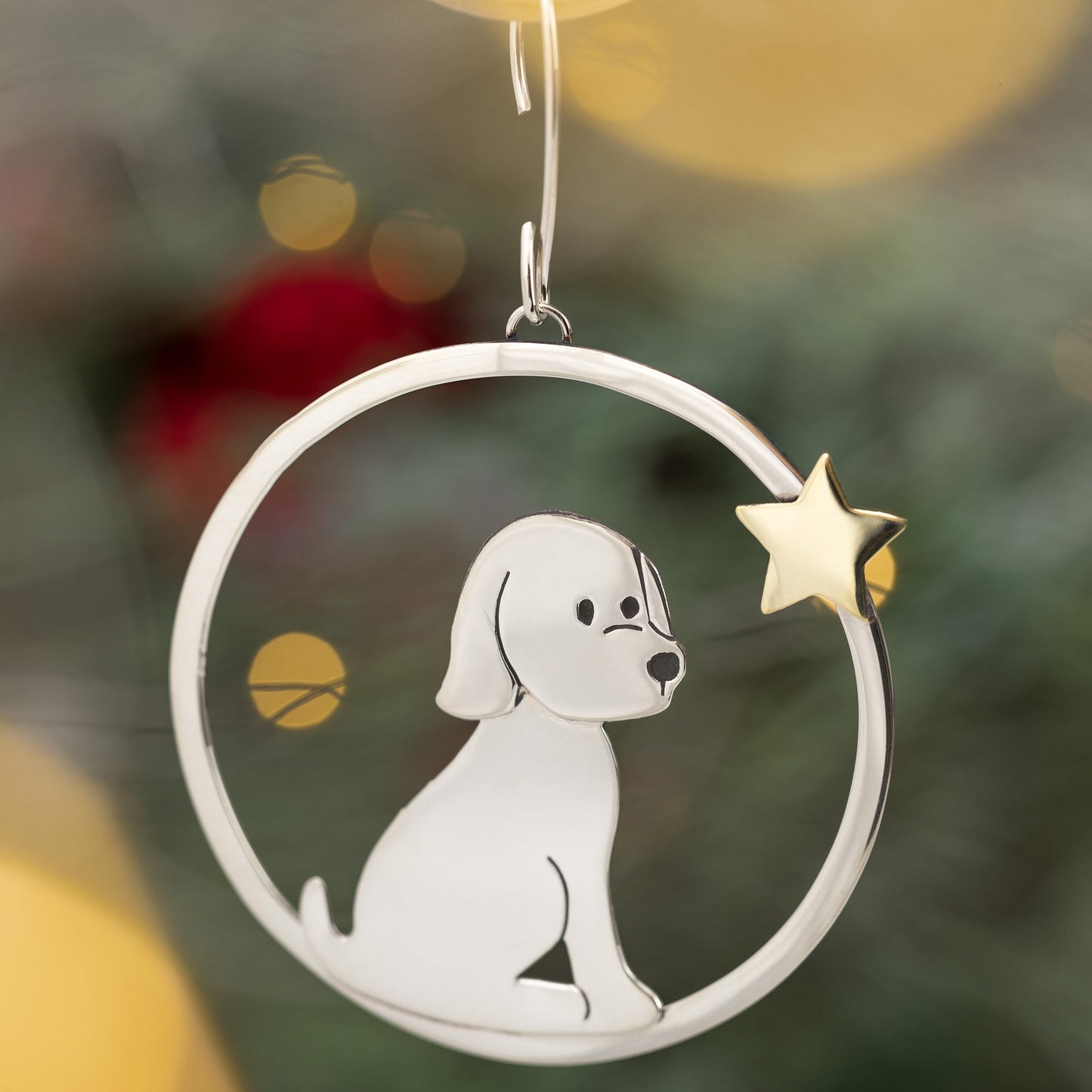 Wish Upon a Star Dog Mixed Metal Ornament