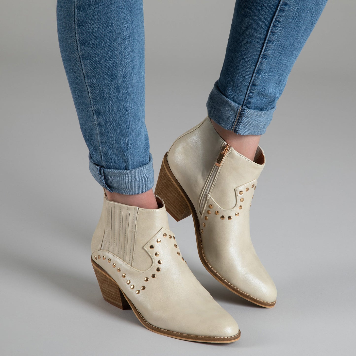 Corkys On Fleek Off White Ankle Boots