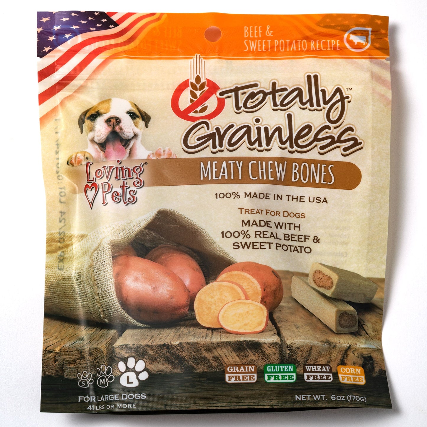 Loving Pets Totally Grainless&reg; Large Beef & Sweet Potato Bones