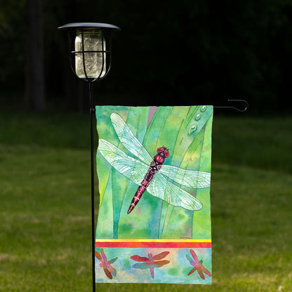 Solar Lantern Garden Flag Stand