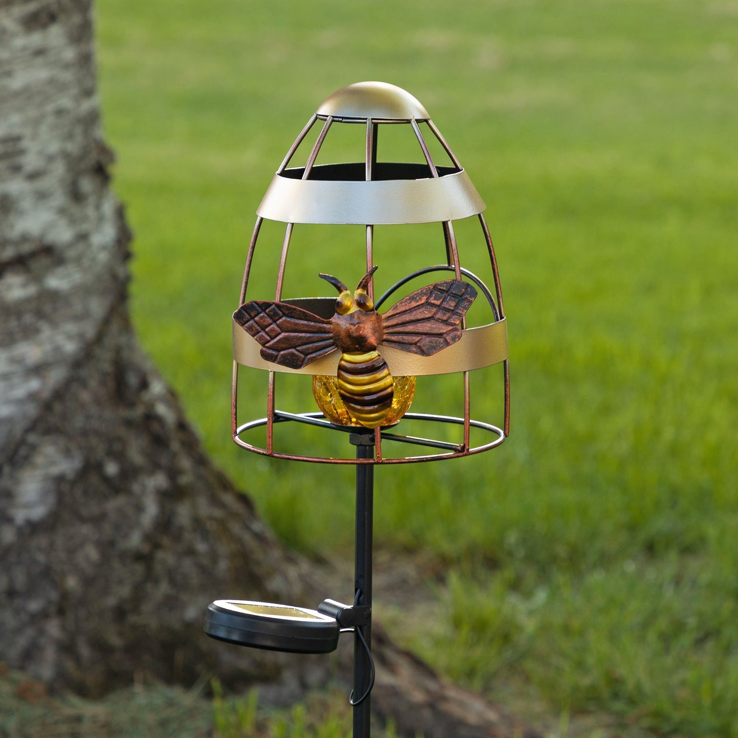 Beehive Solar Garden Stake