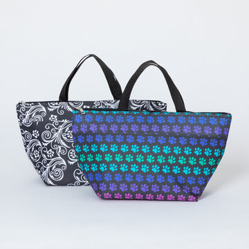2 Designs Paw Print Insulated Cooler Tote Bag