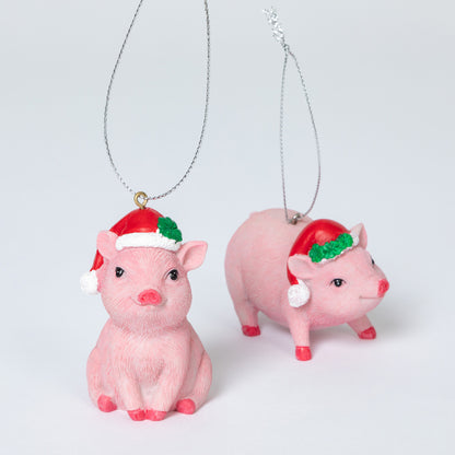 Lucky Pink Pig Ornament