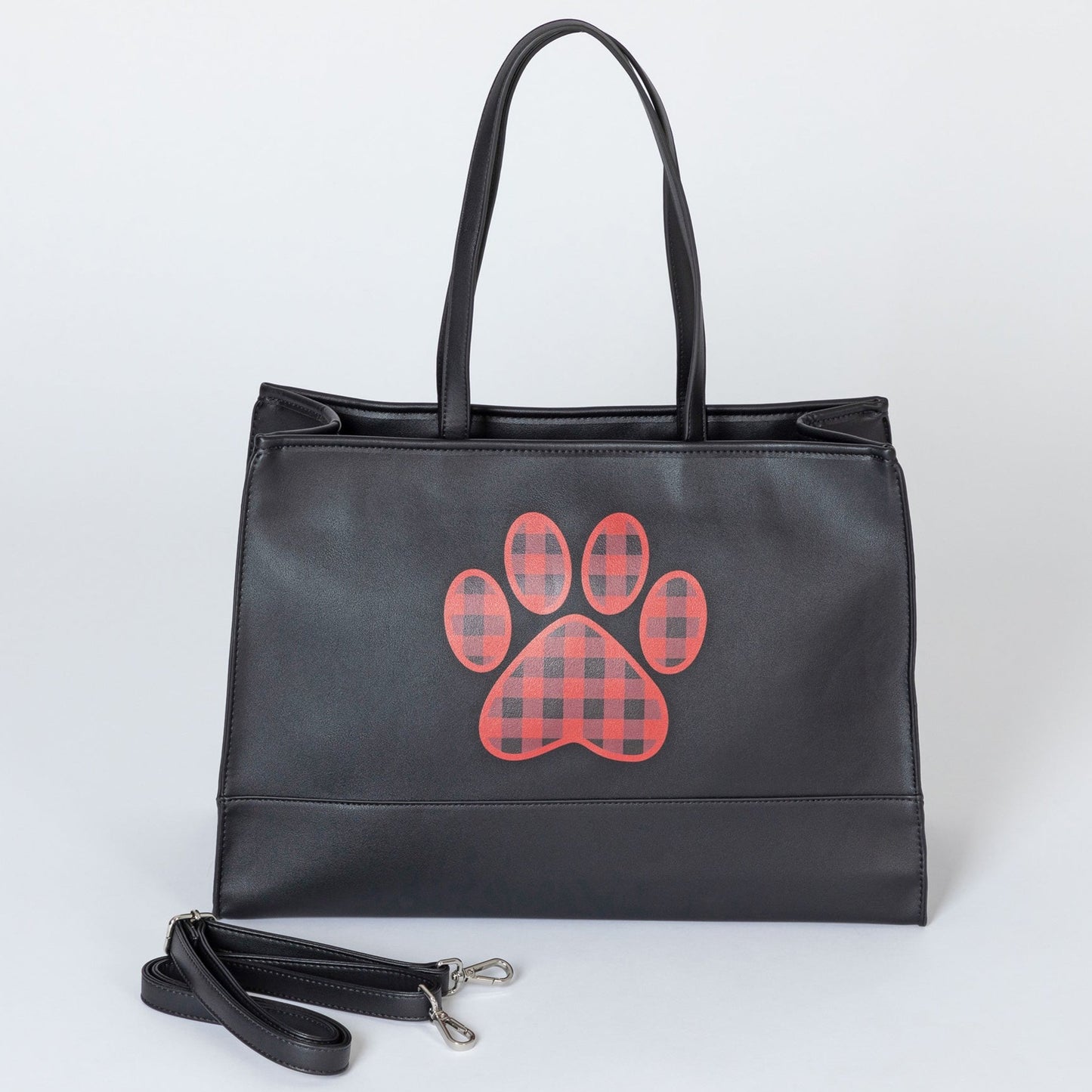 Buffalo Check Paw Print Handbag