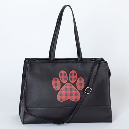 Buffalo Check Paw Print Handbag