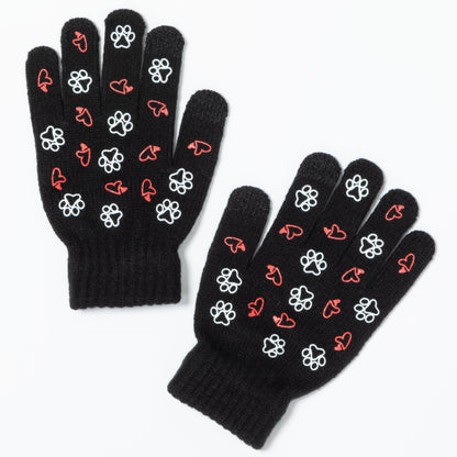 Paw Print Touch Screen Gloves