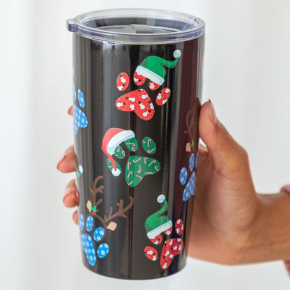 Christmas Paws 20 oz Stainless Steel Tumbler