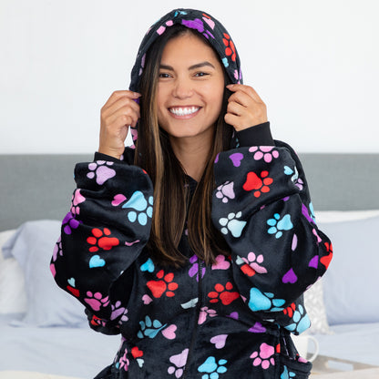 Super Cozy&trade; Premium Full Zip Wearable Hoodie Blanket