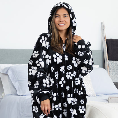 Super Cozy&trade; Premium Full Zip Wearable Hoodie Blanket