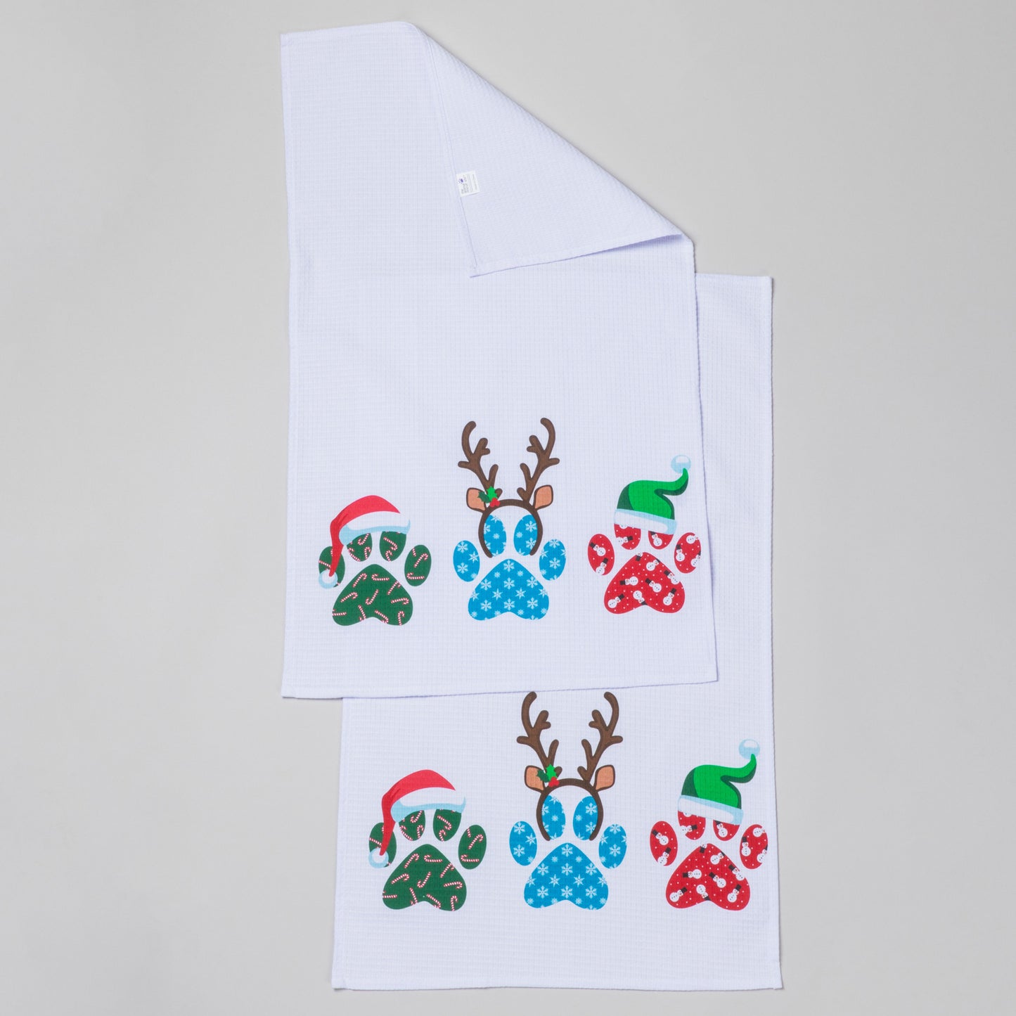 Winter Paws & Gnomes Kitchen Towel - Set of 2