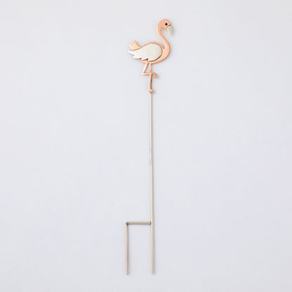 Flamingo Mixed Metal Plant Stake