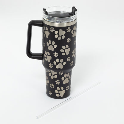 Paw Print Vacuum Sealed Stainless Steel Tumbler - 40 oz