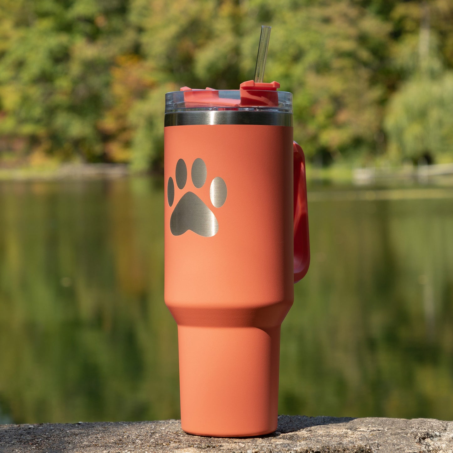 Paw Print Vacuum Sealed Stainless Steel Tumbler - 40 oz