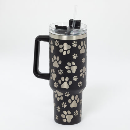 Paw Print Vacuum Sealed Stainless Steel Tumbler - 40 oz