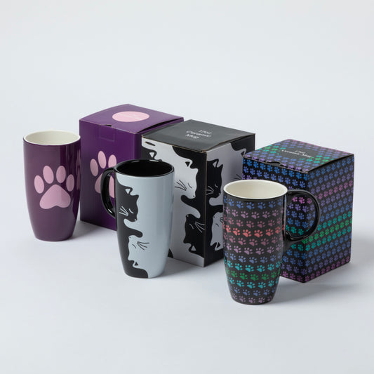 Paws & Prints Tall Ceramic Mug