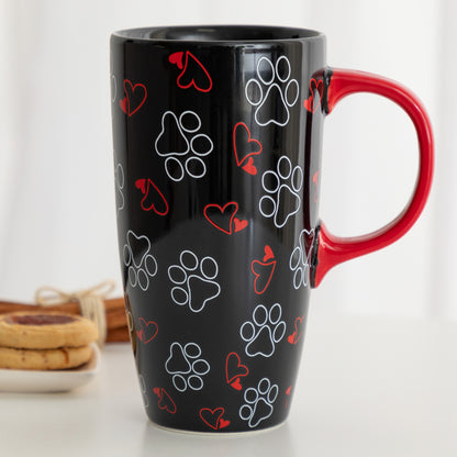 Paws & Prints Tall Ceramic Mug