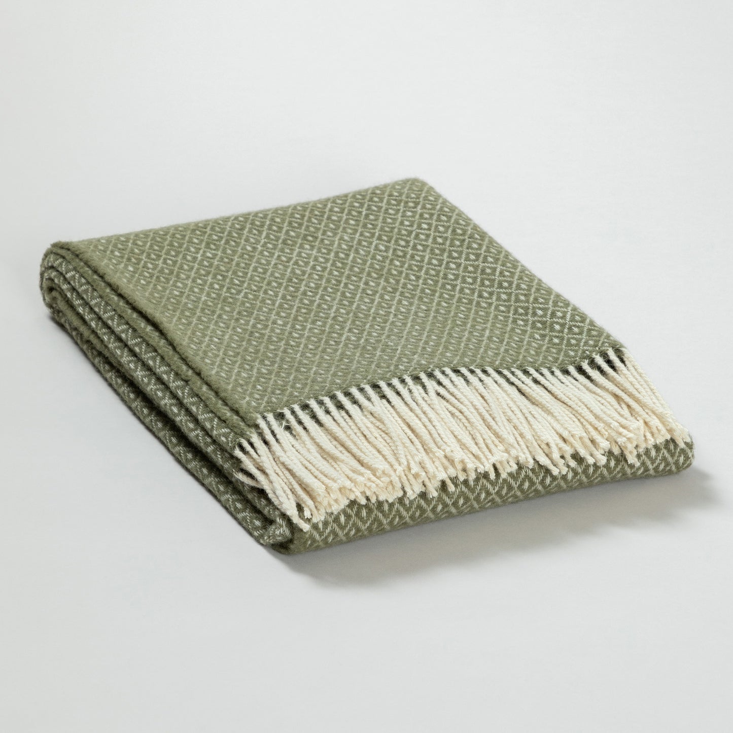 Ukrainian 100% Wool Fringed Throw Blanket