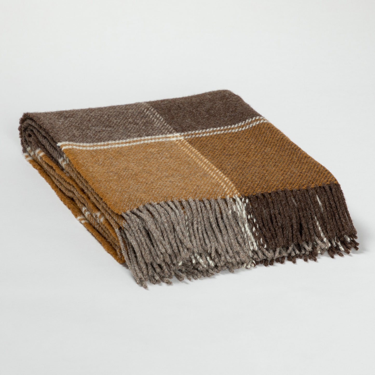 Ukrainian 100% Wool Fringed Throw Blanket