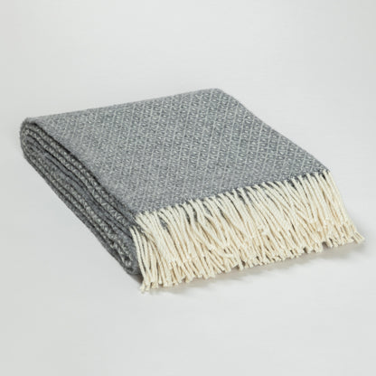 Ukrainian 100% Wool Fringed Throw Blanket