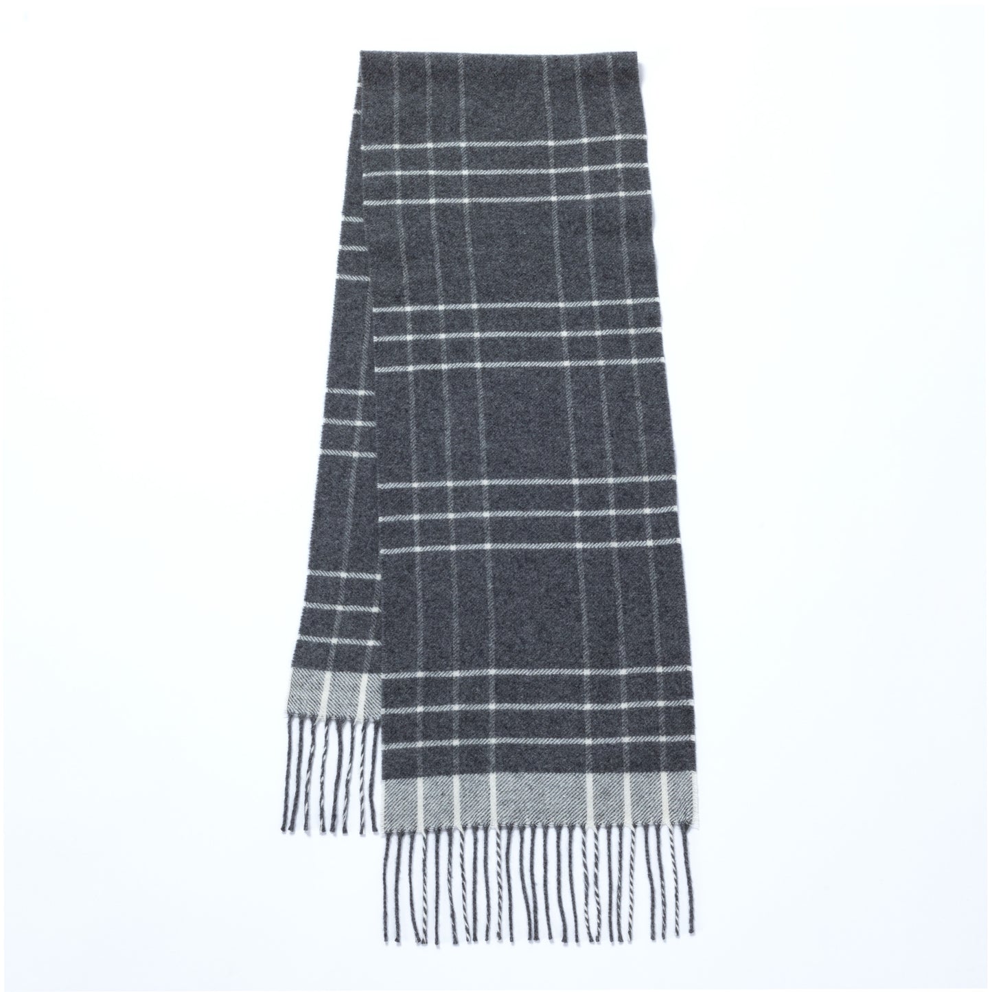 Ukrainian Merino Wool & Cashmere Plaid Scarf