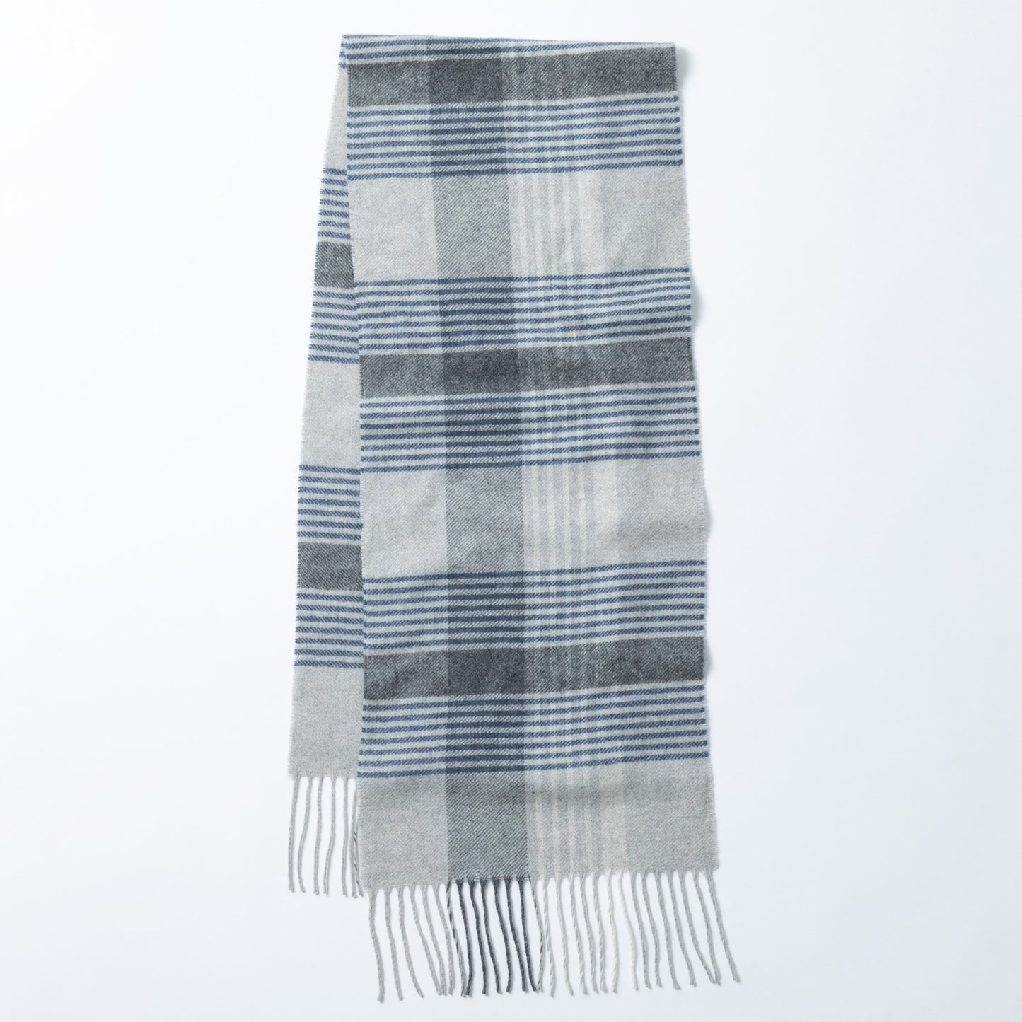 Ukrainian Merino Wool & Cashmere Plaid Scarf