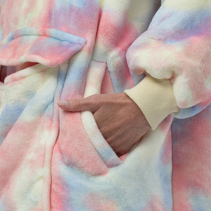 Wearable Pet Pocket Hoodie Blanket