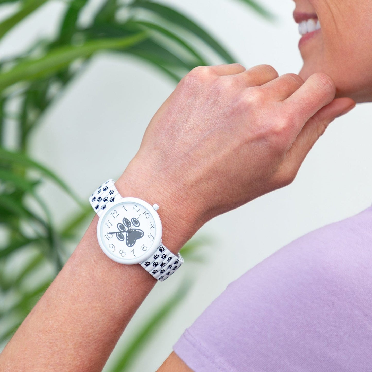 Paw Print Stretch Band Watch