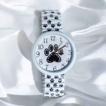 Paw Print Stretch Band Watch