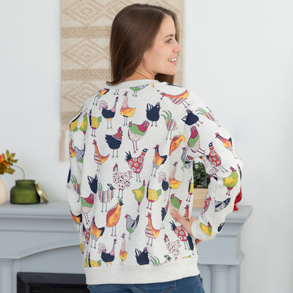 All Over Rooster Crewneck Sweatshirt