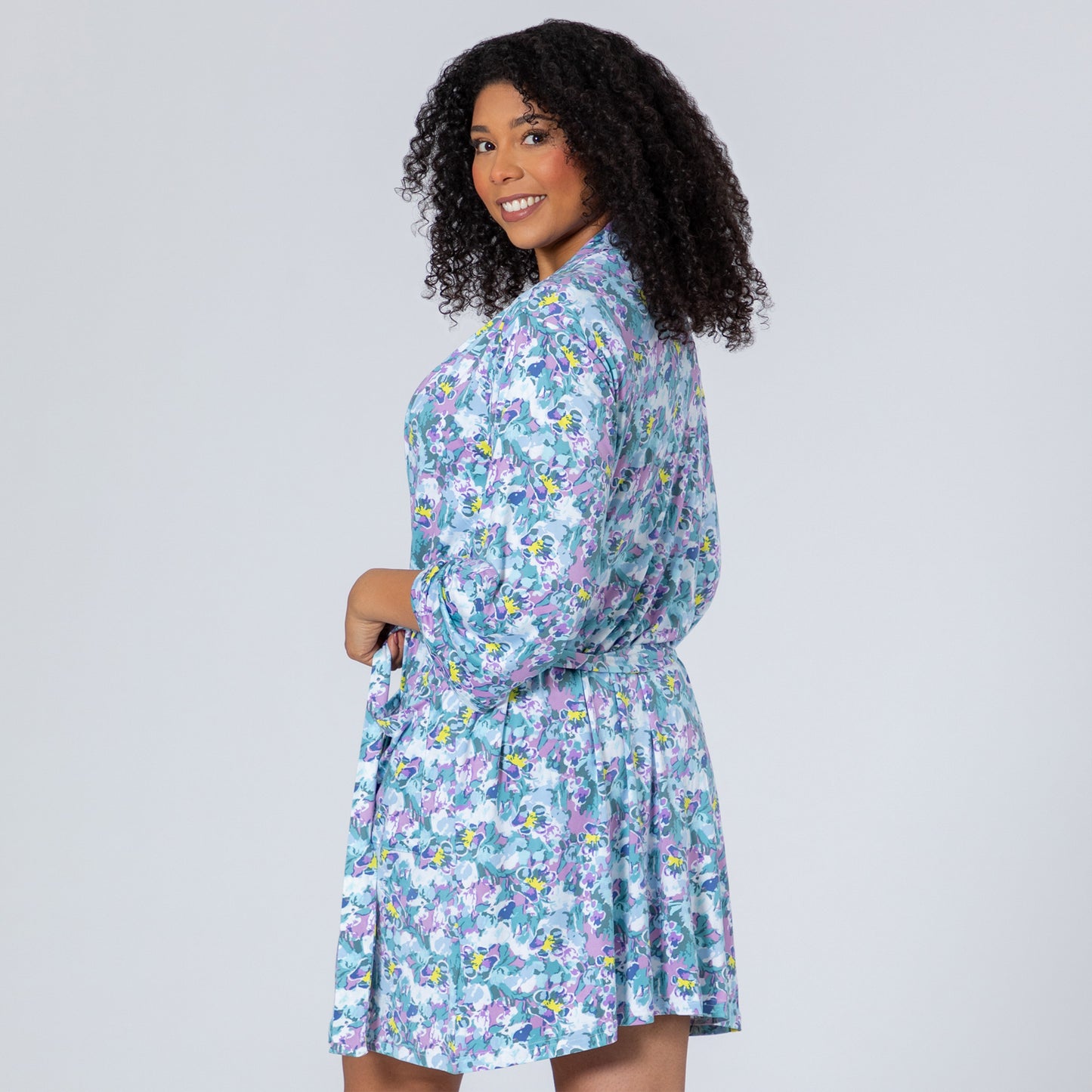 Marble Paw Garden Soft Touch Robe & Nightgown Set