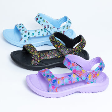 3 Designs Paw Print Lightweight Anywhere Sandals