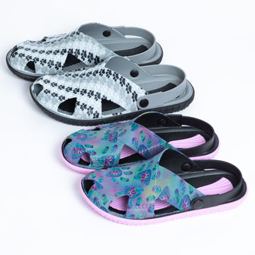 2 Designs Paw Print Slingback Summer Sandals