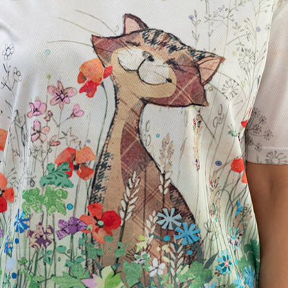 Cat Sublimation Short Sleeve Tee