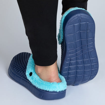 On the Go Plush Sherpa Fleece-Lined Rubber Clogs