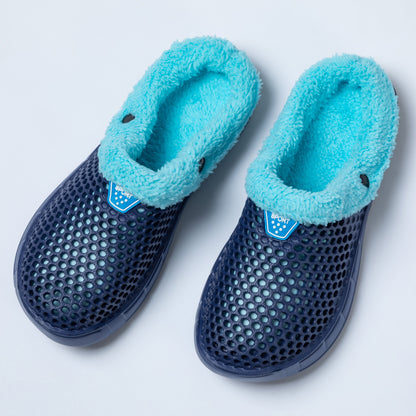 On the Go Plush Sherpa Fleece-Lined Rubber Clogs