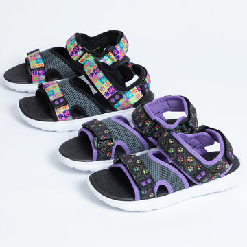2 Designs Paw Print Adjustable Comfort Sandals