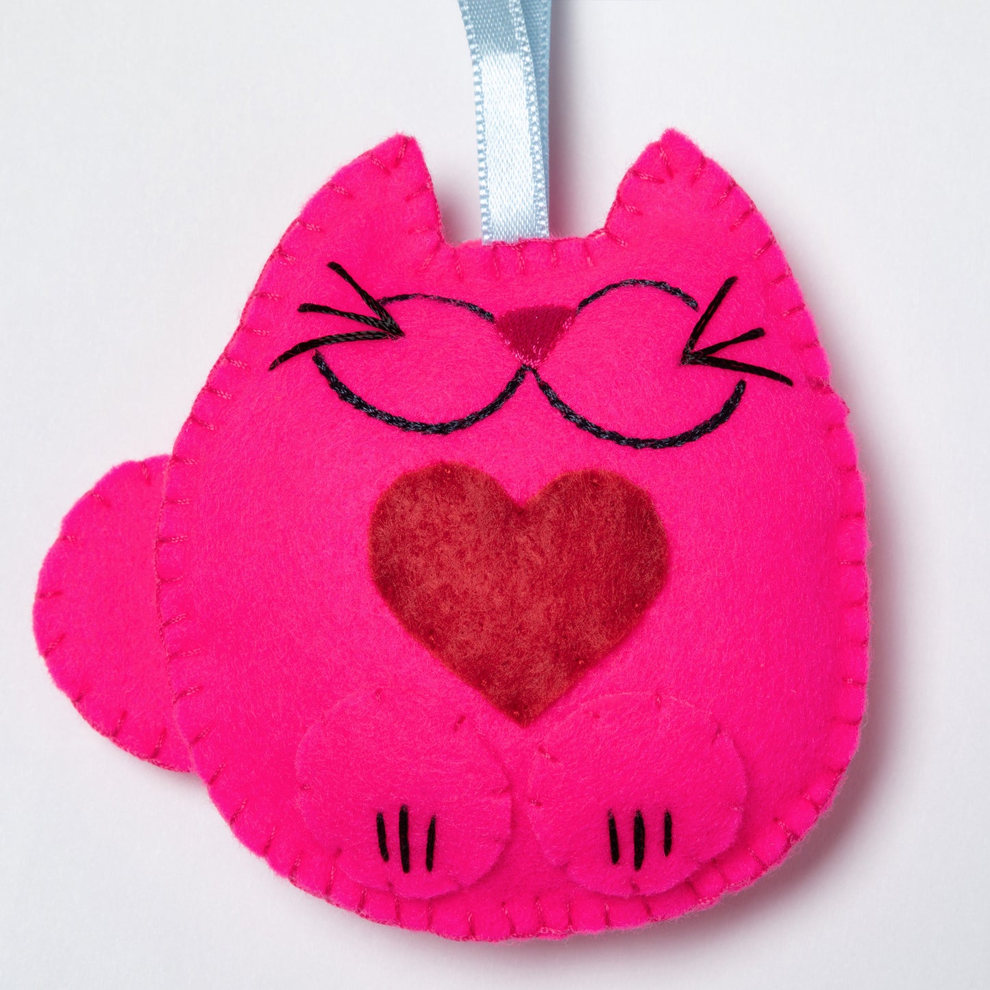 Stuffed Cat Ornaments - Set of 3