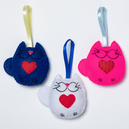 Stuffed Cat Ornaments - Set of 3