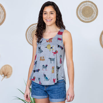 2 Designs Colorful Pet Print Tank Top