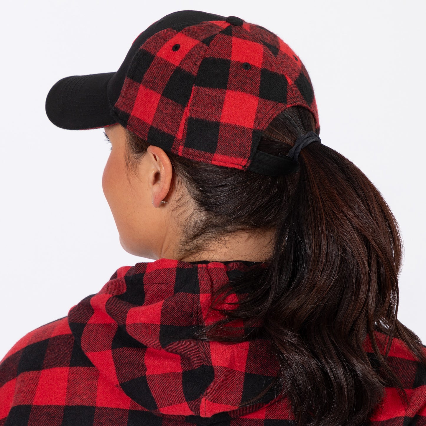 Paw Print Plaid Baseball Hat