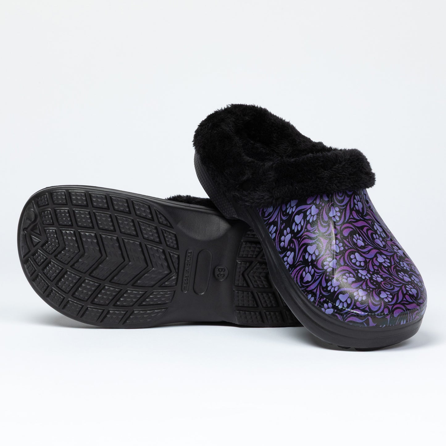 Paw Print Indoor/Outdoor Clog Slipper Shoes
