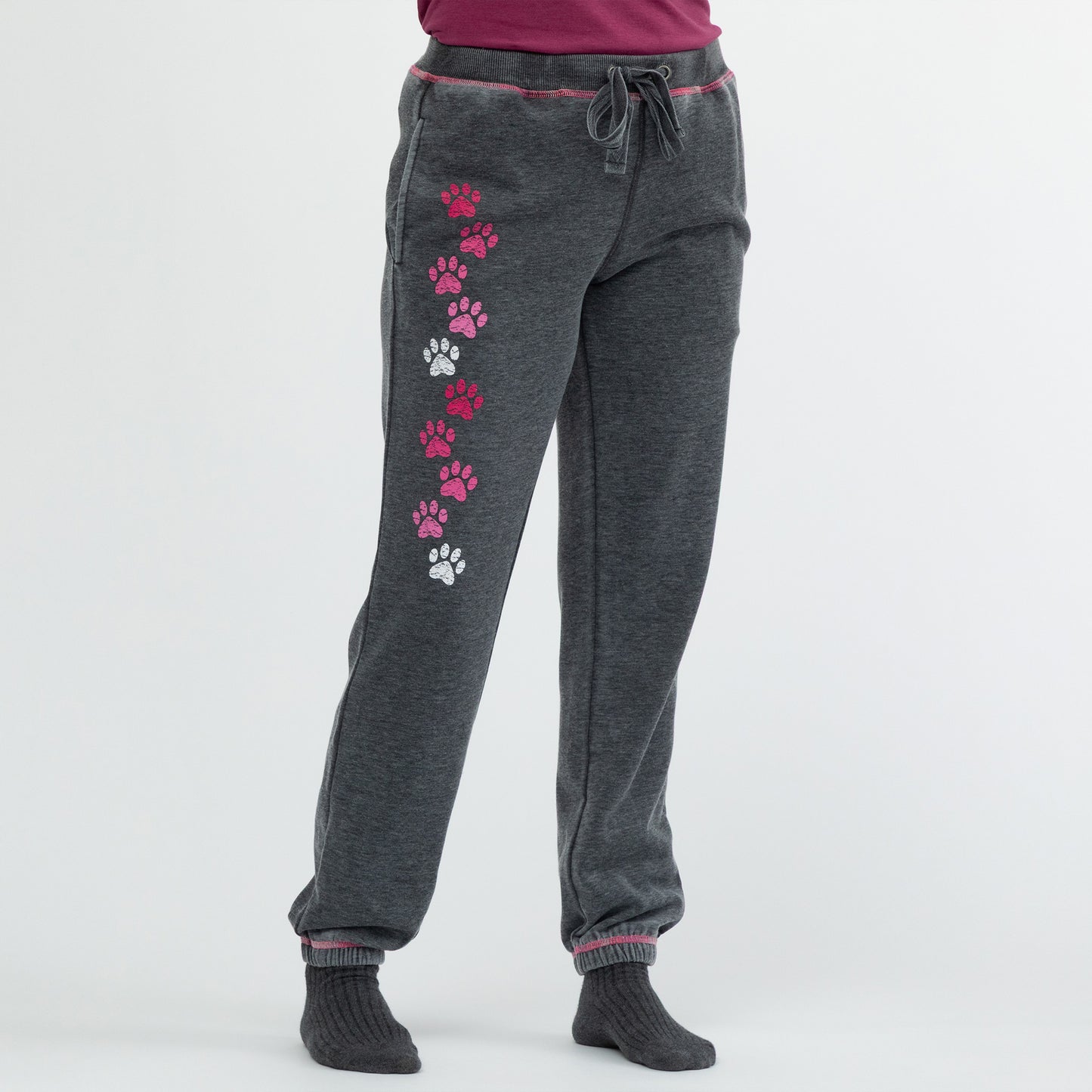 Walking Paws Burnout Sweatpants with Pockets